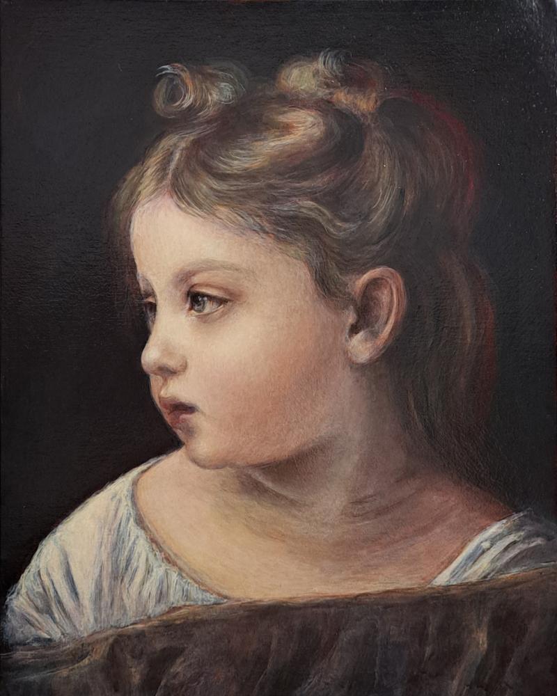 ​Free copy of the ​"A Young Girl in Profile", William-Adolphe Bouguereau​​; 