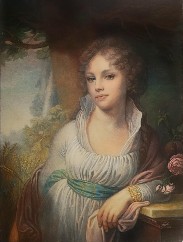 A copy of the portrait of M. I. Lopukhina by Vladimir Borovikovsky (1797)