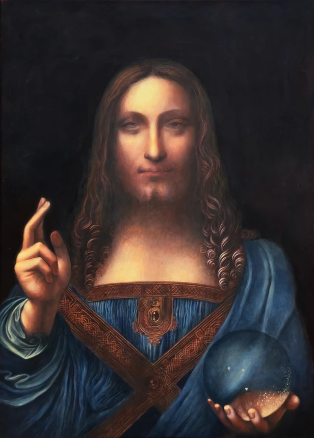 Copy of the painting "Savior of the World" (Leonardo da Vinci)