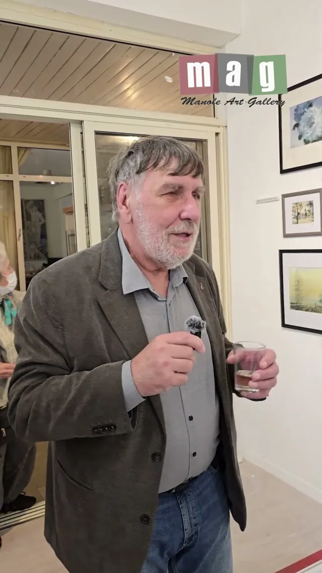 Dmitry Burganovsky at the WATERCOLOR Exhibition Opening