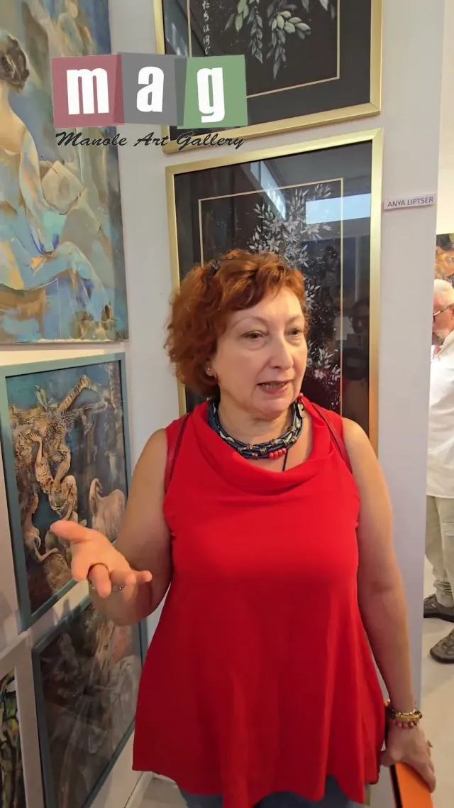 Elena Makonovitsky at Group Exhibition No. 35 Opening in Ein Hod