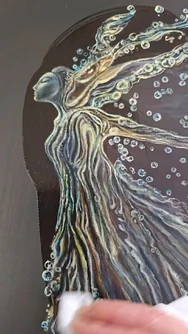 Water Spirit – Flowing Female Figure in Motion