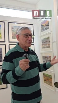 Tatiana and Petr Ilyitsky at the WATERCOLOR Exhibition Opening