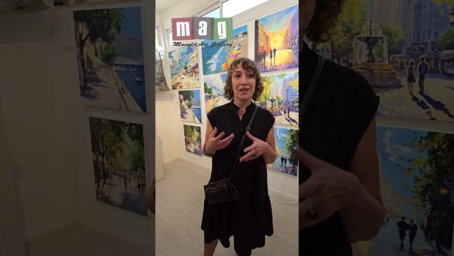 Ольга Егорова на открытии новой групповой выставки №35 в  Деревне художников Эйн Ход